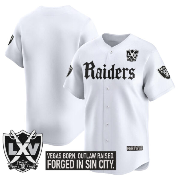 Men's Las Vegas Raiders 'Gothic Sin City Shadows Edition' Vapor Baseball Jersey - All Stitched - Image 12