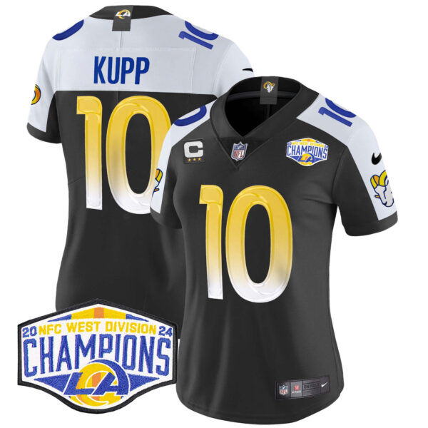 Women's Los Angeles Rams 2024 NFC West Division Champions Vapor Limited Jersey - All Stitched - Image 2