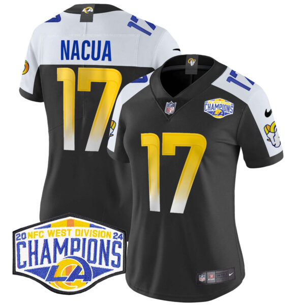 Women's Los Angeles Rams 2024 NFC West Division Champions Vapor Limited Jersey - All Stitched - Image 5
