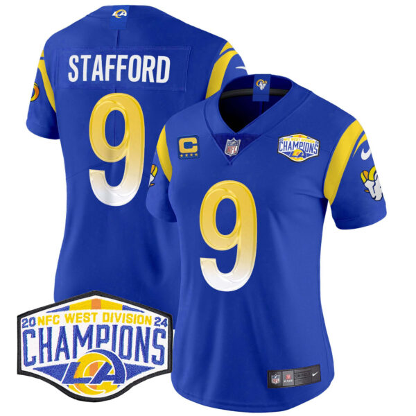 Women's Los Angeles Rams 2024 NFC West Division Champions Vapor Limited Jersey - All Stitched - Image 15