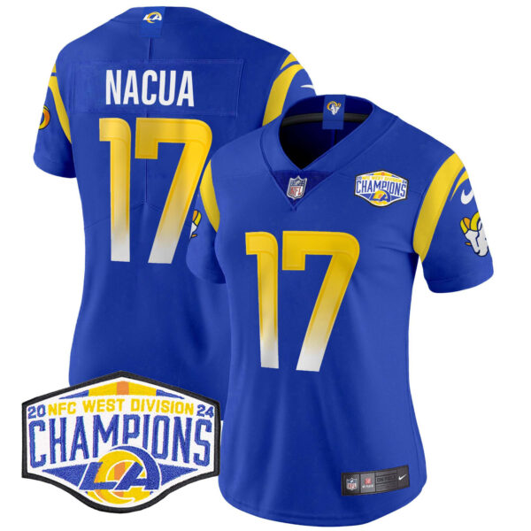 Women's Los Angeles Rams 2024 NFC West Division Champions Vapor Limited Jersey - All Stitched - Image 17
