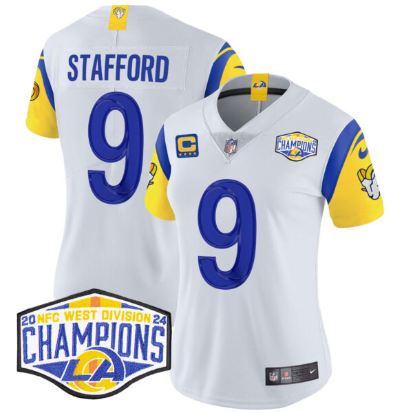 Women's Los Angeles Rams 2024 NFC West Division Champions Vapor Limited Jersey - All Stitched - Image 21