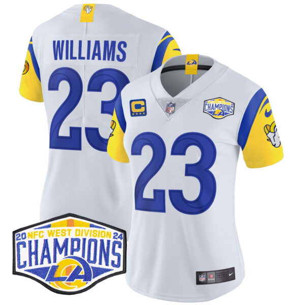 Women's Los Angeles Rams 2024 NFC West Division Champions Vapor Limited Jersey - All Stitched - Image 22