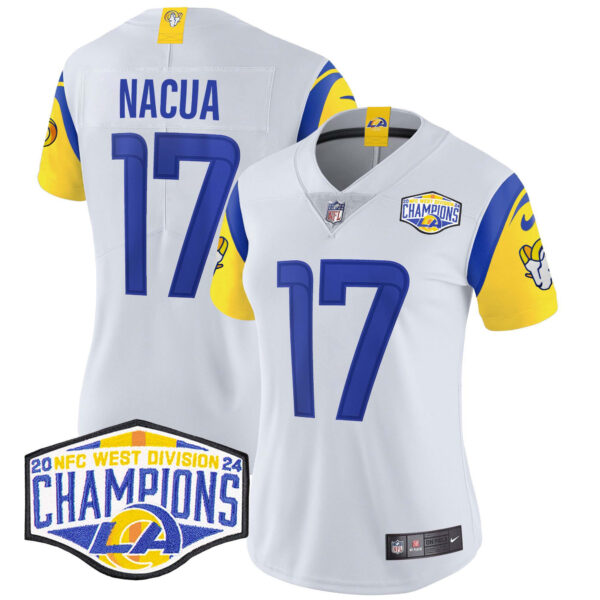 Women's Los Angeles Rams 2024 NFC West Division Champions Vapor Limited Jersey - All Stitched - Image 23