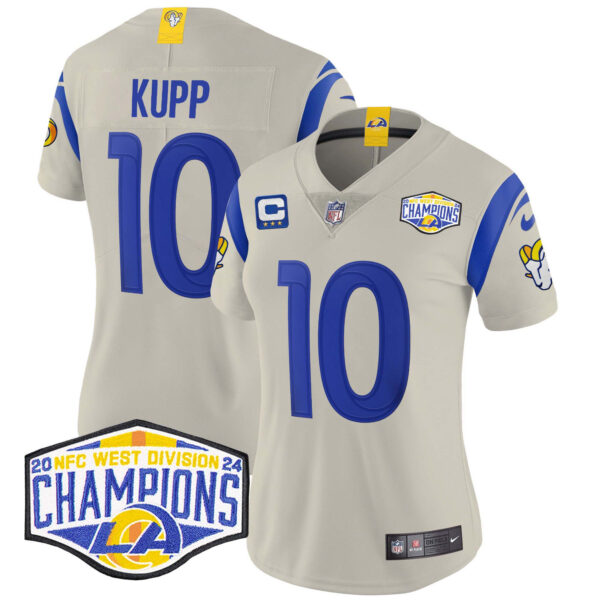 Women's Los Angeles Rams 2024 NFC West Division Champions Vapor Limited Jersey - All Stitched - Image 26