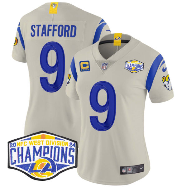 Women's Los Angeles Rams 2024 NFC West Division Champions Vapor Limited Jersey - All Stitched - Image 27