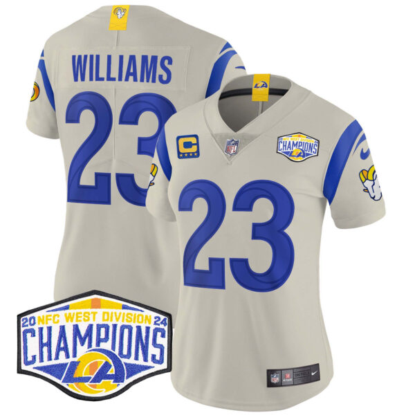 Women's Los Angeles Rams 2024 NFC West Division Champions Vapor Limited Jersey - All Stitched - Image 28