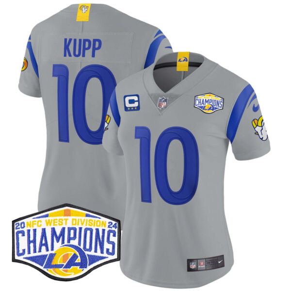 Women's Los Angeles Rams 2024 NFC West Division Champions Vapor Limited Jersey - All Stitched - Image 32
