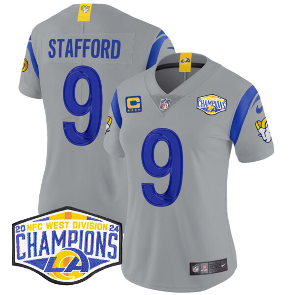 Women's Los Angeles Rams 2024 NFC West Division Champions Vapor Limited Jersey - All Stitched - Image 33