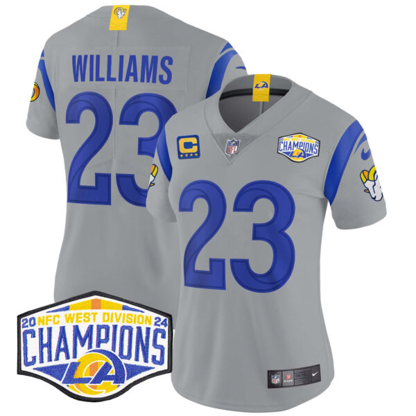 Women's Los Angeles Rams 2024 NFC West Division Champions Vapor Limited Jersey - All Stitched - Image 34