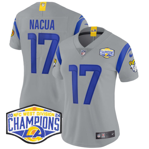Women's Los Angeles Rams 2024 NFC West Division Champions Vapor Limited Jersey - All Stitched - Image 35