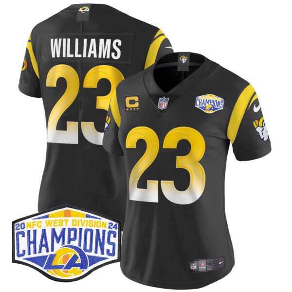 Women's Los Angeles Rams 2024 NFC West Division Champions Vapor Limited Jersey - All Stitched - Image 40