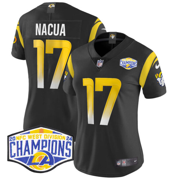 Women's Los Angeles Rams 2024 NFC West Division Champions Vapor Limited Jersey - All Stitched - Image 41