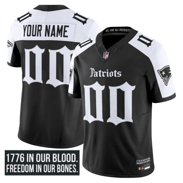 New England Patriots 'Gothic Revolution Edition' Vapor Limited Custom Jersey - All Stitched - Image 3