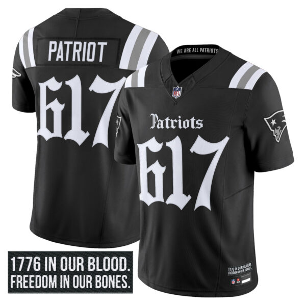 Men's New England Patriots 'Gothic Revolution Edition' Vapor Limited Jersey - All Stitched - Image 2