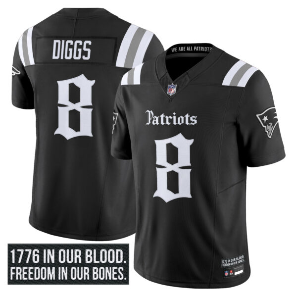 Men's New England Patriots 'Gothic Revolution Edition' Vapor Limited Jersey - All Stitched - Image 4