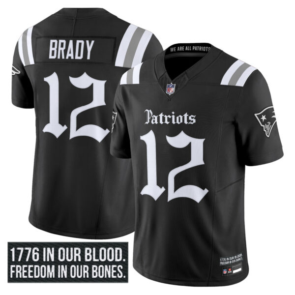 Men's New England Patriots 'Gothic Revolution Edition' Vapor Limited Jersey - All Stitched - Image 6