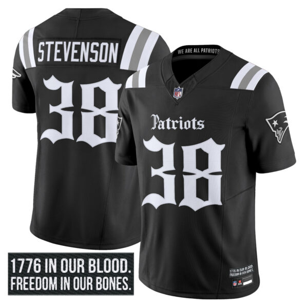 Men's New England Patriots 'Gothic Revolution Edition' Vapor Limited Jersey - All Stitched - Image 8