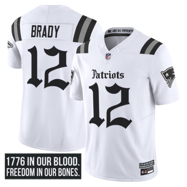 Men's New England Patriots 'Gothic Revolution Edition' Vapor Limited Jersey - All Stitched - Image 14