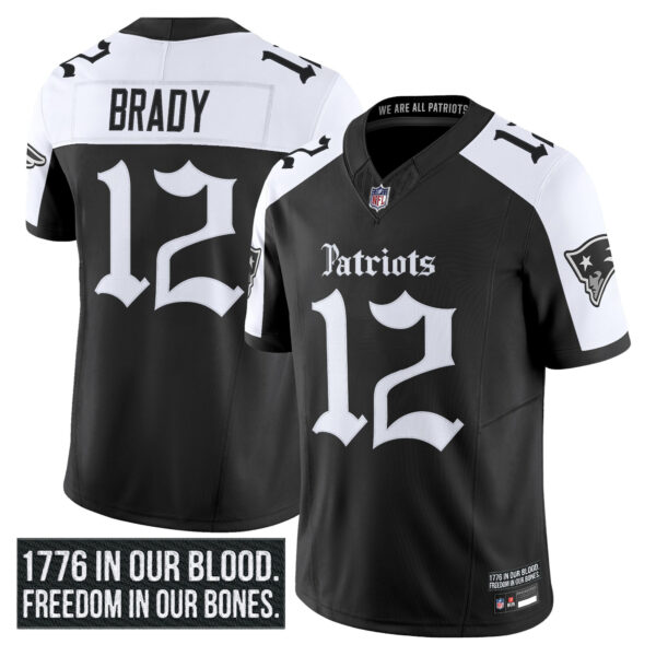 Men's New England Patriots 'Gothic Revolution Edition' Vapor Limited Jersey - All Stitched - Image 22