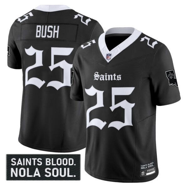 Men's New Orleans Saints 'Gothic Vieux Carré Edition' Vapor Jersey - All Stitched - Image 4