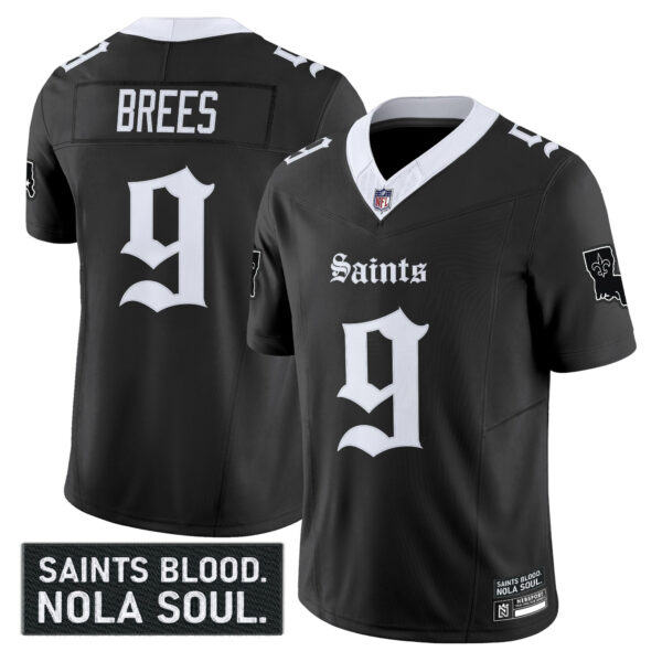Men's New Orleans Saints 'Gothic Vieux Carré Edition' Vapor Jersey - All Stitched - Image 7