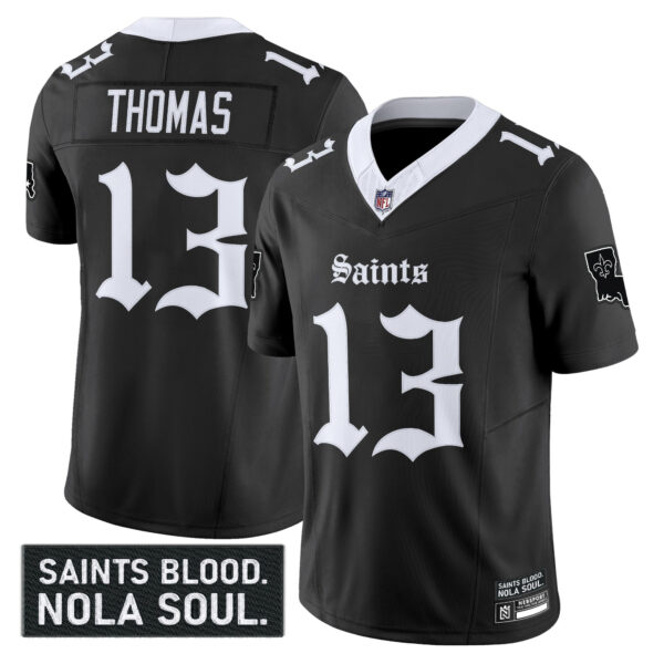 Men's New Orleans Saints 'Gothic Vieux Carré Edition' Vapor Jersey - All Stitched - Image 8