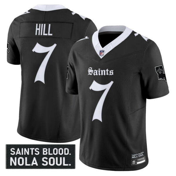 Men's New Orleans Saints 'Gothic Vieux Carré Edition' Vapor Jersey - All Stitched - Image 9