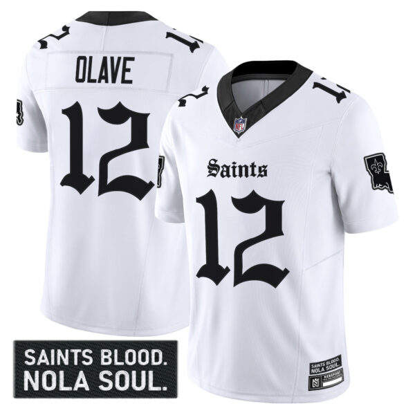 Men's New Orleans Saints 'Gothic Vieux Carré Edition' Vapor Jersey - All Stitched - Image 11