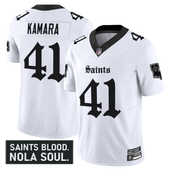 Men's New Orleans Saints 'Gothic Vieux Carré Edition' Vapor Jersey - All Stitched - Image 14