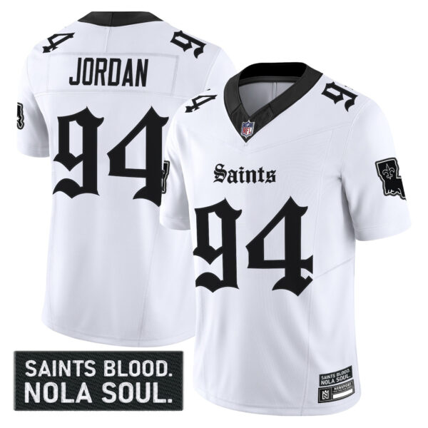 Men's New Orleans Saints 'Gothic Vieux Carré Edition' Vapor Jersey - All Stitched - Image 15