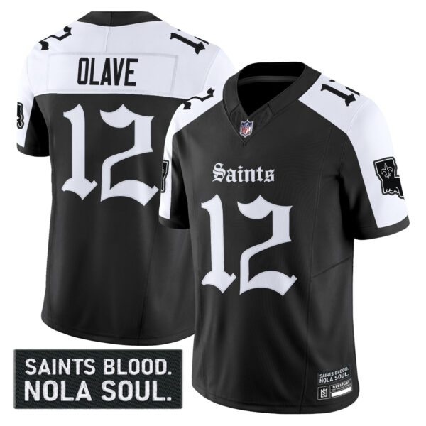 Men's New Orleans Saints 'Gothic Vieux Carré Edition' Vapor Jersey - All Stitched - Image 21