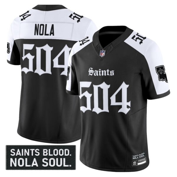 Men's New Orleans Saints 'Gothic Vieux Carré Edition' Vapor Jersey - All Stitched - Image 22