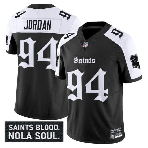 Men's New Orleans Saints 'Gothic Vieux Carré Edition' Vapor Jersey - All Stitched - Image 25