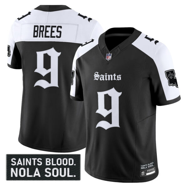 Men's New Orleans Saints 'Gothic Vieux Carré Edition' Vapor Jersey - All Stitched - Image 27