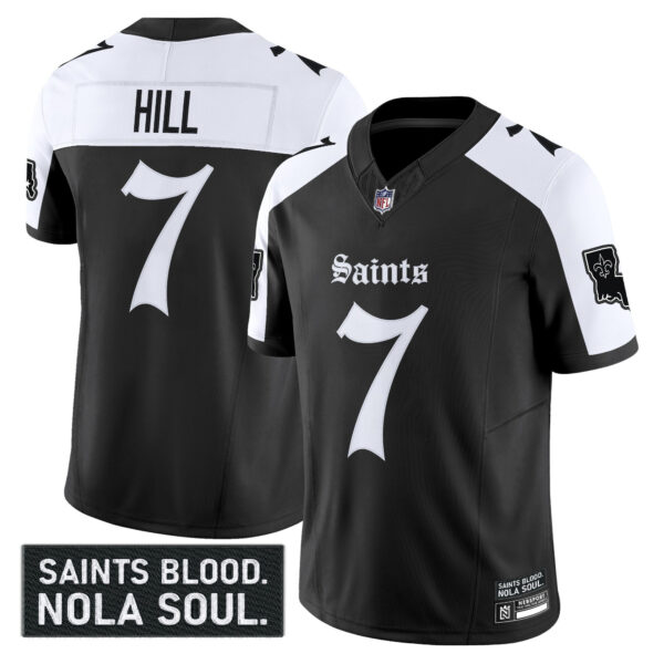 Men's New Orleans Saints 'Gothic Vieux Carré Edition' Vapor Jersey - All Stitched - Image 29