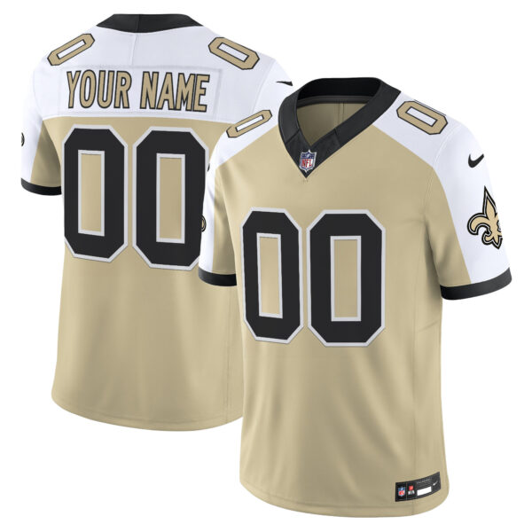 New Orleans Saints 'Gameday Golds Edition' Vapor Custom Jersey - All Stitched - Image 5