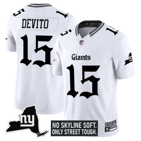 Men's New York Giants 'Gothic Gotham Edition' Vapor Limited Jersey - All Stitched - Image 12
