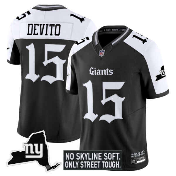 Men's New York Giants 'Gothic Gotham Edition' Vapor Limited Jersey - All Stitched - Image 20