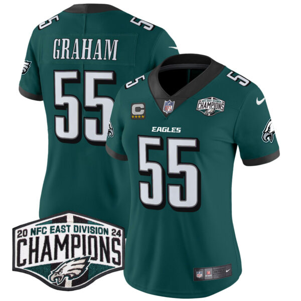 Women's Philadelphia Eagles 2024 NFC East Division Champions Vapor Limited Jersey - All Stitched - Image 7