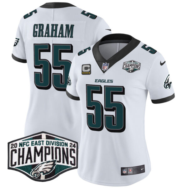 Women's Philadelphia Eagles 2024 NFC East Division Champions Vapor Limited Jersey - All Stitched - Image 15