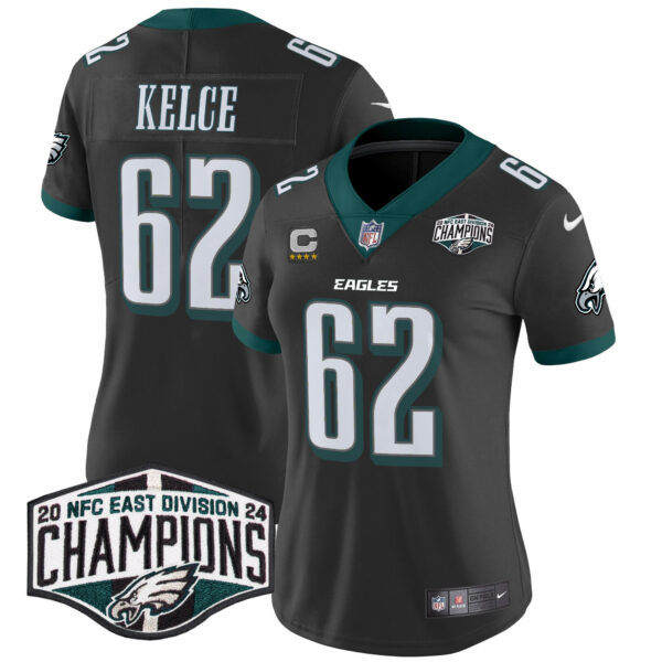 Women's Philadelphia Eagles 2024 NFC East Division Champions Vapor Limited Jersey - All Stitched - Image 20