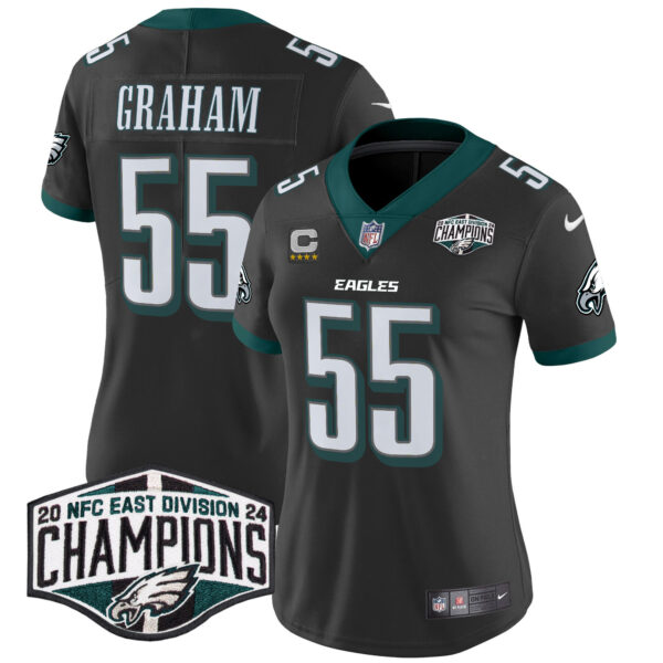 Women's Philadelphia Eagles 2024 NFC East Division Champions Vapor Limited Jersey - All Stitched - Image 23