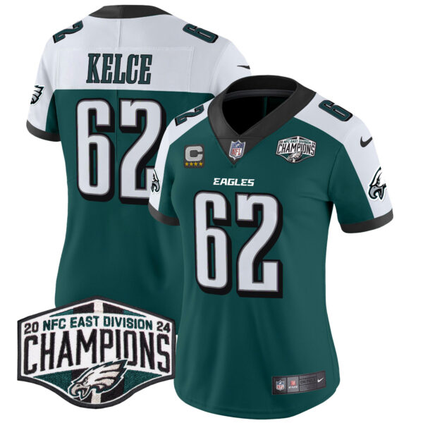 Women's Philadelphia Eagles 2024 NFC East Division Champions Vapor Limited Jersey - All Stitched - Image 28