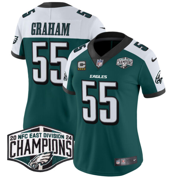 Women's Philadelphia Eagles 2024 NFC East Division Champions Vapor Limited Jersey - All Stitched - Image 31