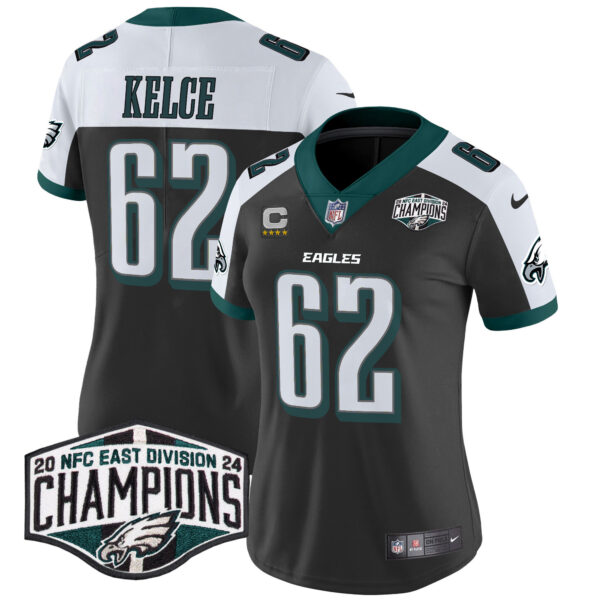 Women's Philadelphia Eagles 2024 NFC East Division Champions Vapor Limited Jersey - All Stitched - Image 36