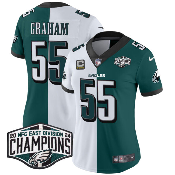 Women's Philadelphia Eagles 2024 NFC East Division Champions Vapor Limited Jersey - All Stitched - Image 47