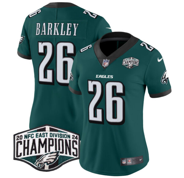Women's Philadelphia Eagles 2024 NFC East Division Champions Vapor Limited Jersey - All Stitched