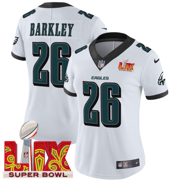 Women's Philadelphia Eagles Super Bowl LIX Patch Vapor Limited Jersey - All Stitched - Image 11