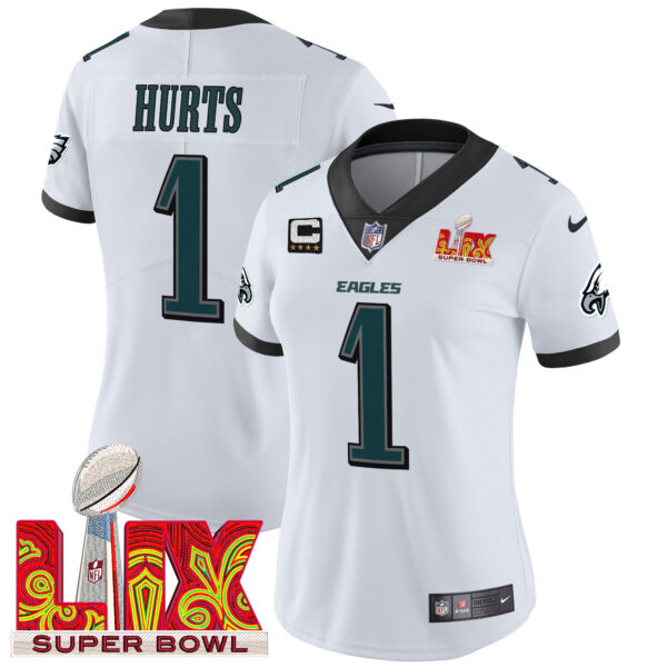 Women's Philadelphia Eagles Super Bowl LIX Patch Vapor Limited Jersey - All Stitched - Image 12